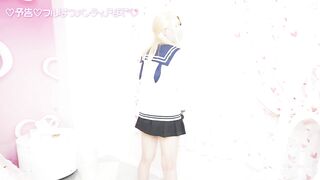制服ミニスカ女子に大量対面中出し♡手コキカラオケ後編(*´ー｀*)