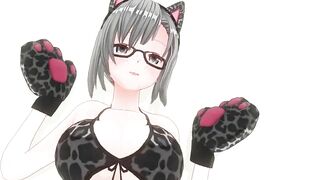 3D HENTAI Neko Girl has a Gorgeous Orgasm and does AHEGAO