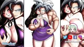 Drawing Goku and Tifa with Huge Boobs and Thick Thighs by HotaruChanART