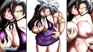 Drawing Goku and Tifa with Huge Boobs and Thick Thighs by HotaruChanART