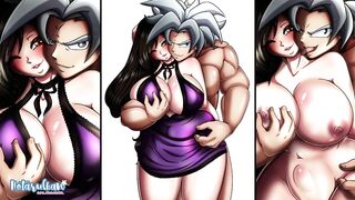Drawing Goku and Tifa with Huge Boobs and Thick Thighs by HotaruChanART