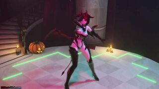 [MMD] Halloween Special! Demon Succubus Dances for you Jiggling her Big Tits (SFW Music Video)