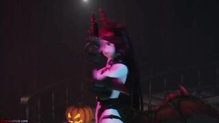 [MMD] Halloween Special! Demon Succubus Dances for you Jiggling her Big Tits (SFW Music Video)