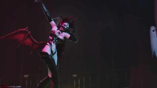 [MMD] Halloween Special! Demon Succubus Dances for you Jiggling her Big Tits (SFW Music Video)