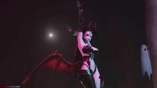 [MMD] Halloween Special! Demon Succubus Dances for you Jiggling her Big Tits (SFW Music Video)