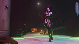 [MMD] Halloween Special! Demon Succubus Dances for you Jiggling her Big Tits (SFW Music Video)