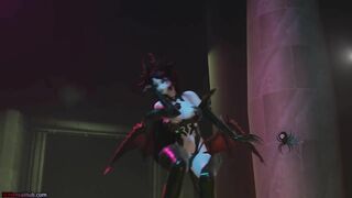 [MMD] Halloween Special! Demon Succubus Dances for you Jiggling her Big Tits (SFW Music Video)