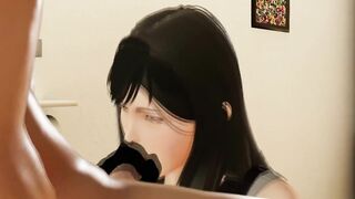 Tifa has an Urgency in the Bathroom