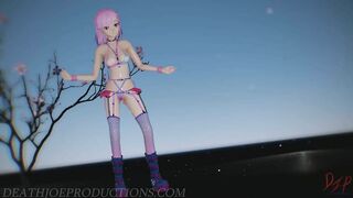 MMD R18 Sexy Pink Misaka Bondage Bikini - Crab Rave - 1078
