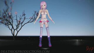 MMD R18 Sexy Pink Misaka Bondage Bikini - Crab Rave - 1078