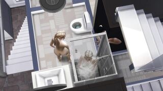 Sims 4 - Big Brother Wicked Edition Ep21: 3 Sims can almost Fit in a Shower