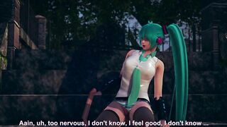 Fan Sticks Fingers in Miku's Pussy