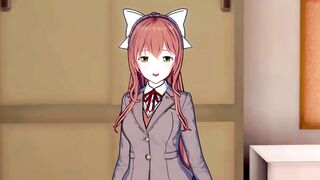 Monika is in SERIUS Love with you (3D Ecchi) (Doki Doki Literature Club!)
