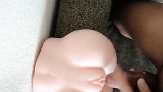 Ejaculation on the Wall Butt with Pant Voice Feels so Nice!
