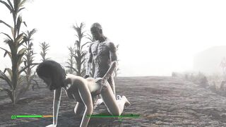 Half-zombie, Half-man Fucks Hot Alice in the Ass | PC Game, Fallout 4