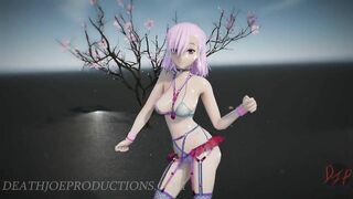 MMD R18 4k UHD Misaka Rose Bondage Bikini - Pom Pom Dance 1071