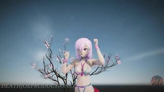 MMD R18 4k UHD Misaka Rose Bondage Bikini - Pom Pom Dance 1071