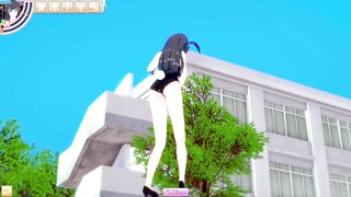 Bunny Girl Senpai Masturbating outside School