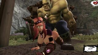 Sucked a Member of a Huge Monster. 3d Hentai Girl | Monster Porno