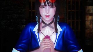 One Piece Futa - Nami and Nico·Robin Passionate Sex - Lite Version