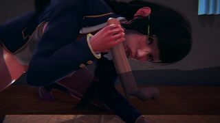 DVA Schoolgirl Licks Cock in 69 Position