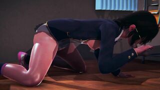DVA Schoolgirl Licks Cock in 69 Position