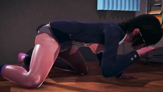 DVA Schoolgirl Licks Cock in 69 Position