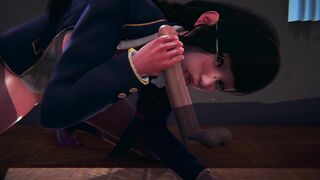 DVA Schoolgirl Licks Cock in 69 Position