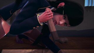 DVA Schoolgirl Licks Cock in 69 Position