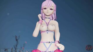 MMD R18 Sex Pink Misaka Bondage Bikini - Hold Dance - 1079