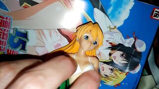 日焼け白ビキニのエヴァンゲリオン式波アスカラングレーのフィギュアにぶっかけ&キス&舐めまわし【キモオタクのオナニー】