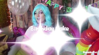 Birthday Cake TEASER OmankoVivi Mukbang and Blowjob POV Wet n Messy