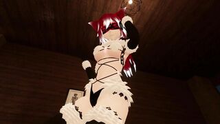 Virtual Lap Dance from Hot Blind Folded Bondage Fox Girl