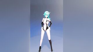 【r-18 MMD】Genshin Impact Eula's Strip Dance 优菈脱衣舞