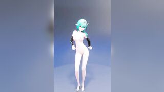 【r-18 MMD】Genshin Impact Eula's Strip Dance 优菈脱衣舞