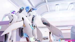 Echo Fucks you in Overwatch (with ASMR Sound) 3d Animation Hentai Anime Loop Reverse Cowgirl