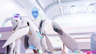 Echo Fucks you in Overwatch (with ASMR Sound) 3d Animation Hentai Anime Loop Reverse Cowgirl