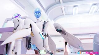 Echo Fucks you in Overwatch (with ASMR Sound) 3d Animation Hentai Anime Loop Reverse Cowgirl