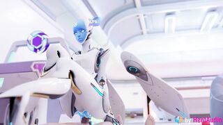 Echo Fucks you in Overwatch (with ASMR Sound) 3d Animation Hentai Anime Loop Reverse Cowgirl