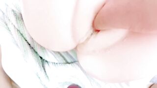 【個人撮影・喘ぎ声あり】　変態素人大学生　アナル丸見え　オナホ腰振りオナニー❤️　　日本人　デカチン　手コキ