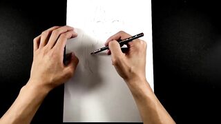 Pencil Sketch Porn Star(Big Breasts)