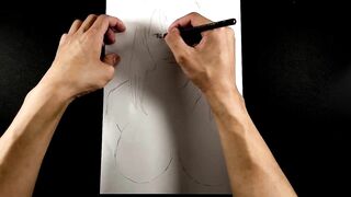 Pencil Sketch Porn Star(Big Breasts)