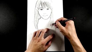 Pencil Sketch Porn Star(Big Breasts)