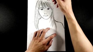 Pencil Sketch Porn Star(Big Breasts)