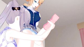 Keqing uses a Onahole on Futa Jean.