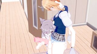 Keqing uses a Onahole on Futa Jean.