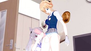 Keqing uses a Onahole on Futa Jean.