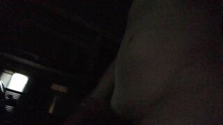 Walk around with a Naked Erection at Midnight - it became Shorter, but I got Cum as Usual 0212