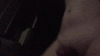 Walk around with a Naked Erection at Midnight - it became Shorter, but I got Cum as Usual 0212