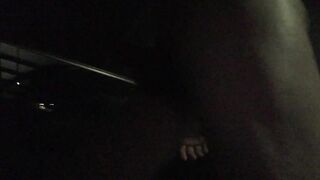 Walk around with a Naked Erection at Midnight - it became Shorter, but I got Cum as Usual 0212